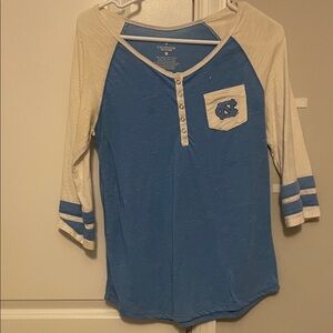 Colosseum Kids Blue and Cream Long Sleeve Tee